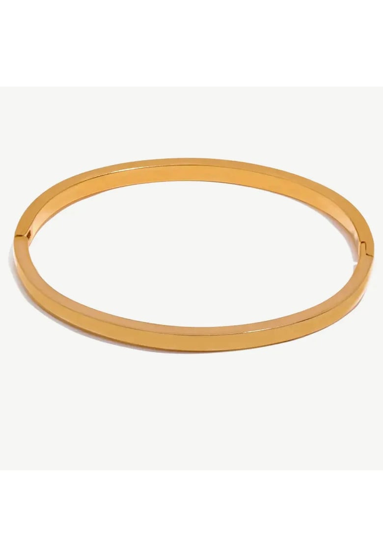 Bratara aurie - din otel inoxidabil - suflata cu aur 18k - tip bangle - Jessica C10