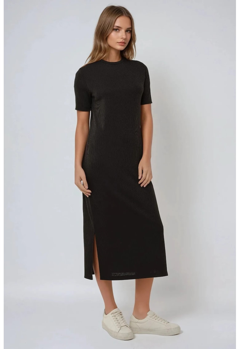 Oferte la Rochie Midi -  Negru - bumbac