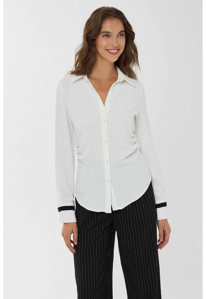 Oferte la Camasa dama -  poliester/lycra - alb/negru