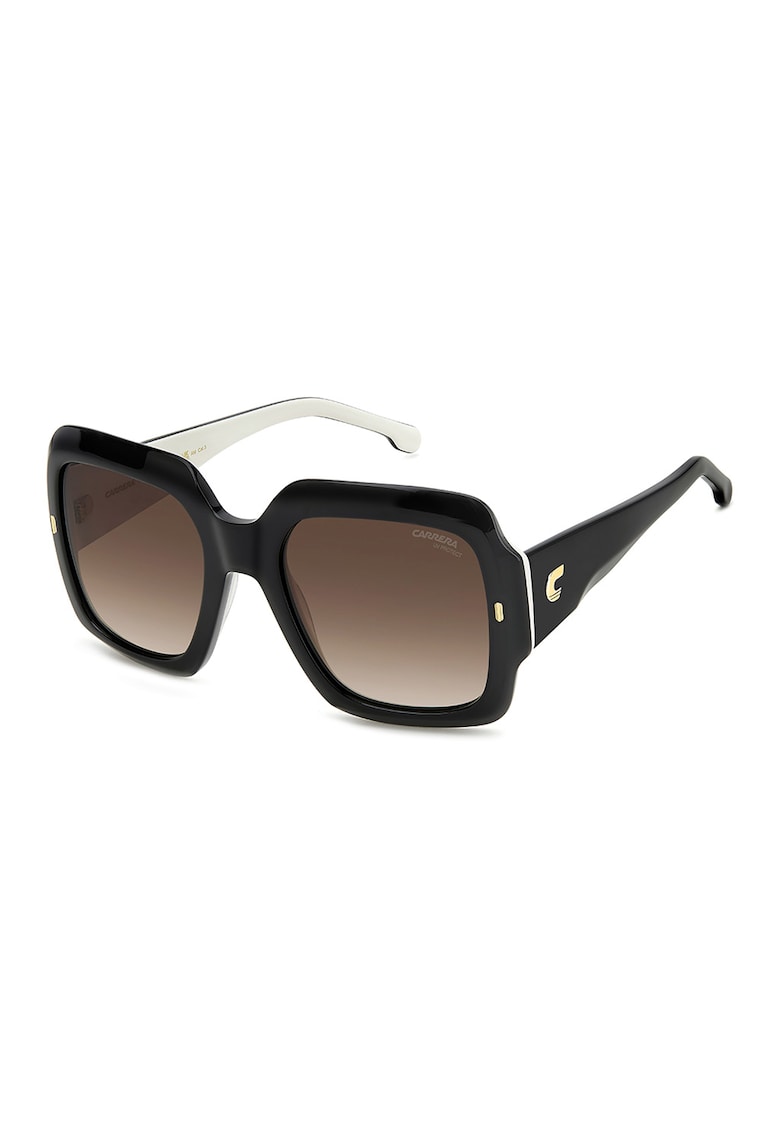 Ochelari de soare cu lentile patrate cu model in degrade - Negru - Negru