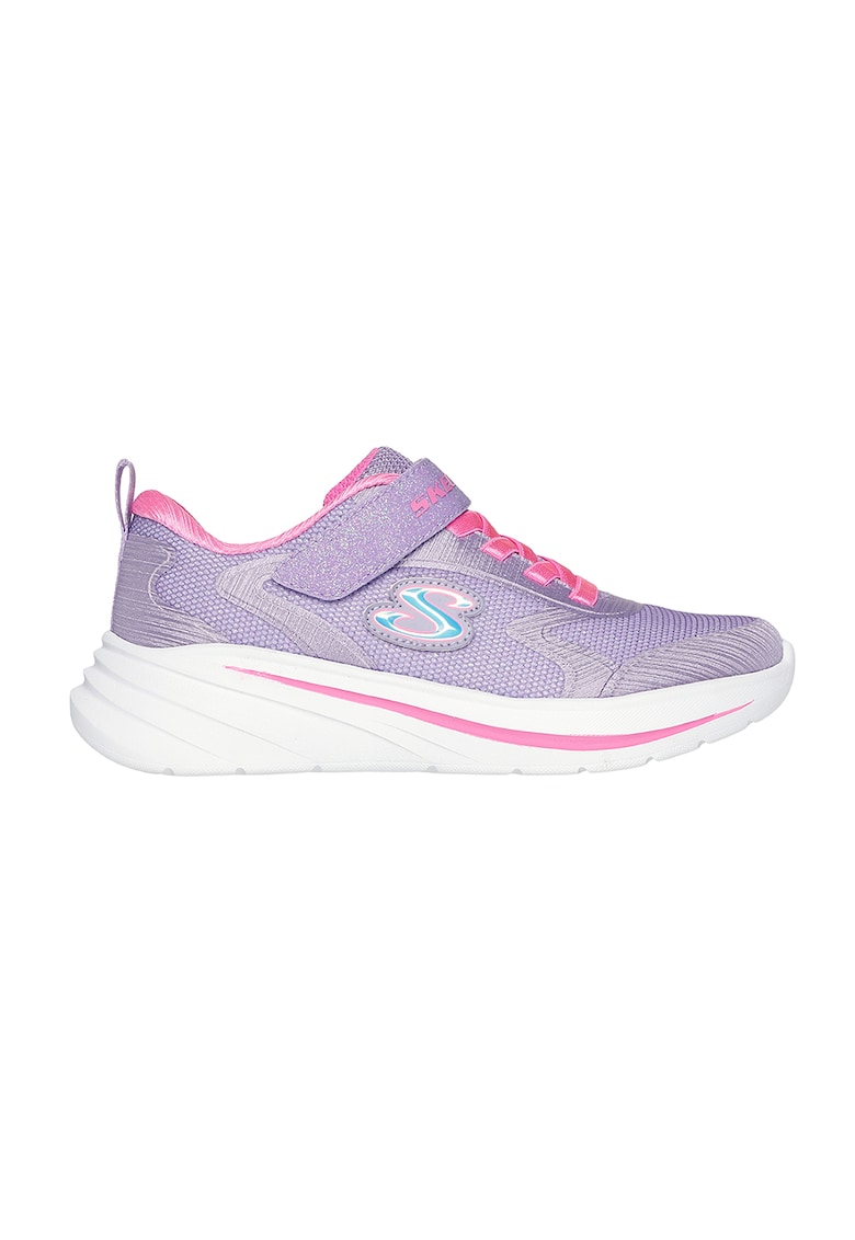 Pantofi sport Wave 92 cu aspect stralucitor si velcro - Lila