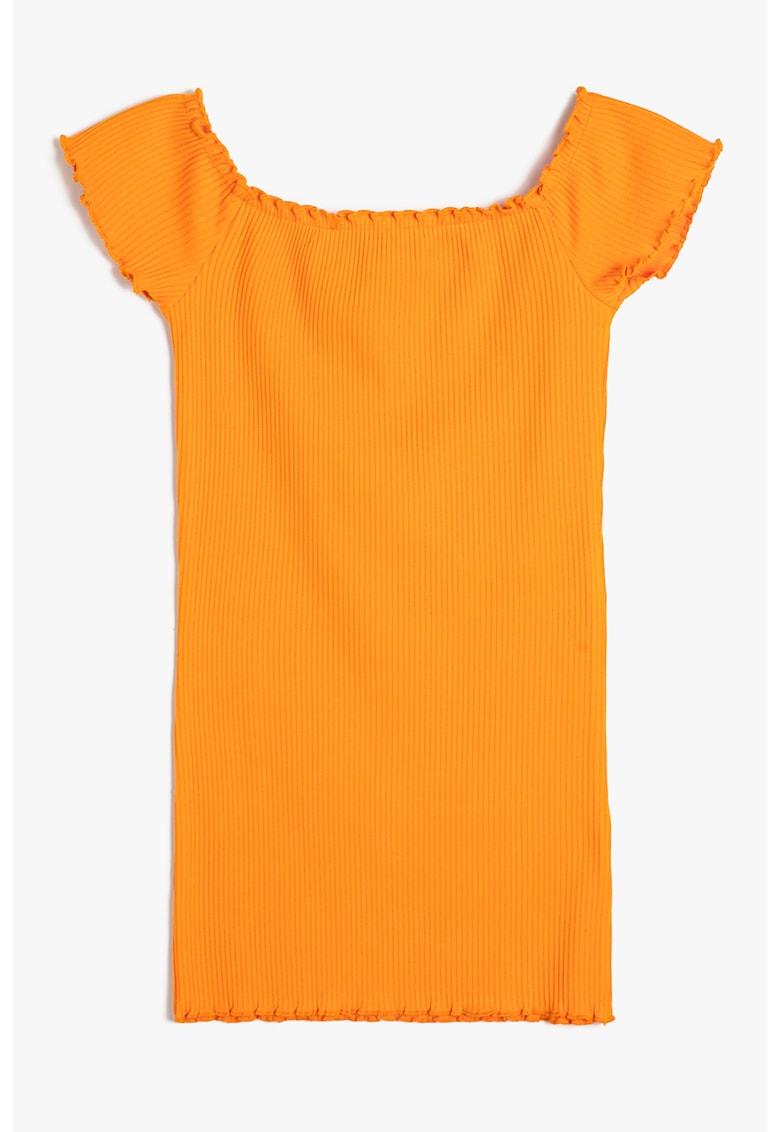 Rochie dreapta striata - Portocaliu