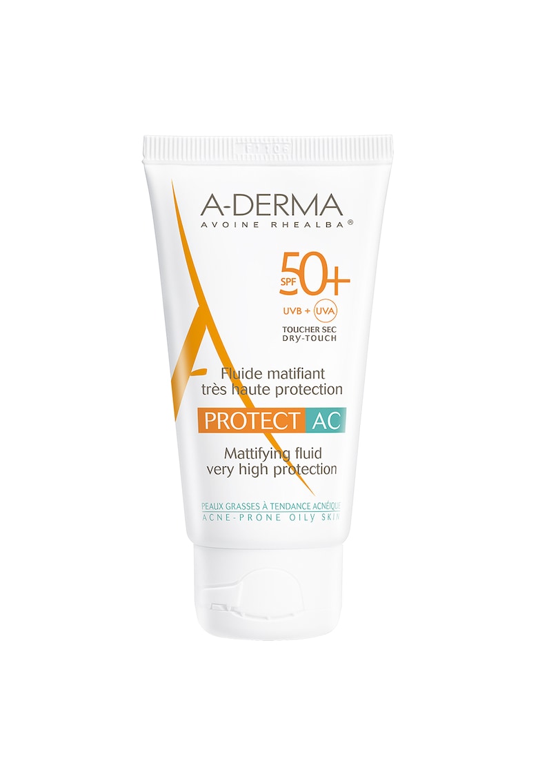 Fluid matifiant cu protectie solara  Protect AC SPF 50+ pentru ten gras - 40 ml
