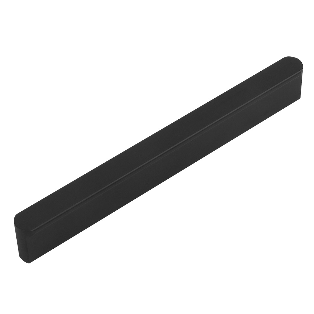 Maner aluminiu Teko 1296, aluminiu, negru mat profilat, M4, distanta dintre gauri 160 mm