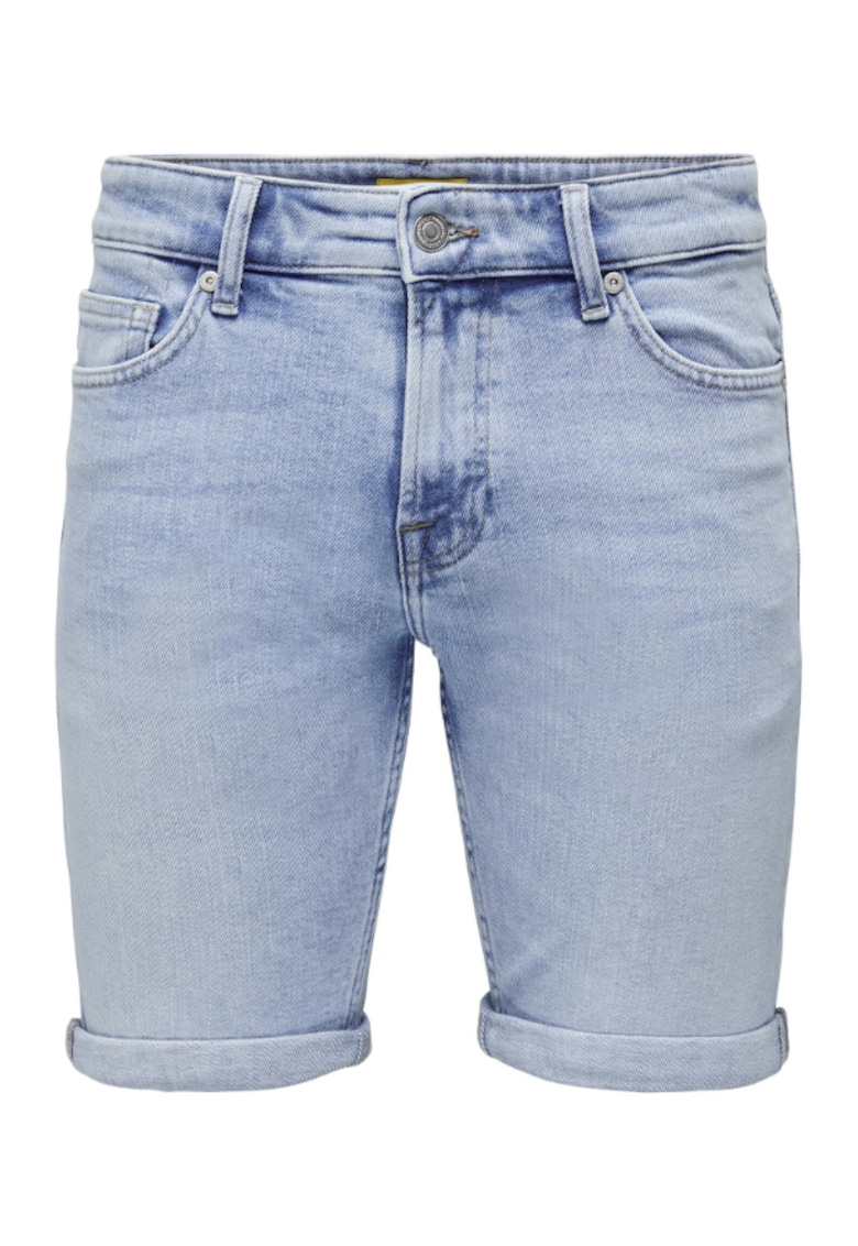 Pantaloni scurti din denim barbati -  301847403 - Bumbac - Albastru