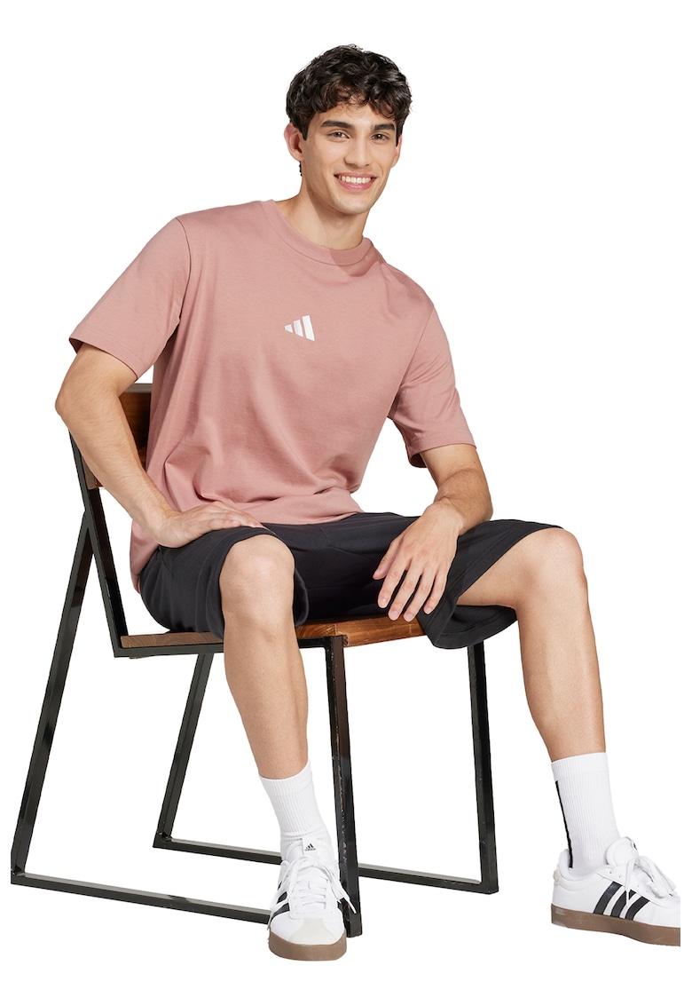 Oferte la Pantaloni scurti din amestec de bumbac cu imprimeu logo - Alb/Negru