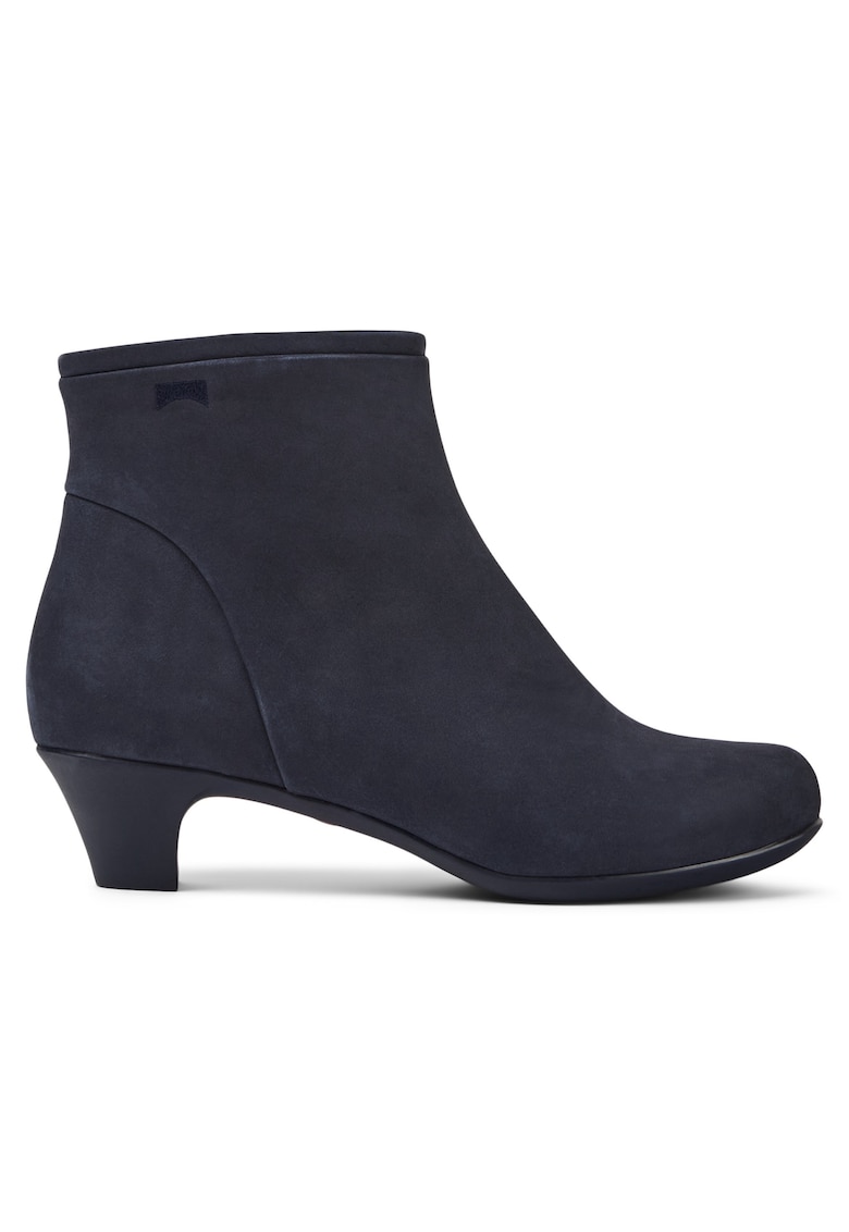 Botine de piele nabuc Helena - Bleumarin