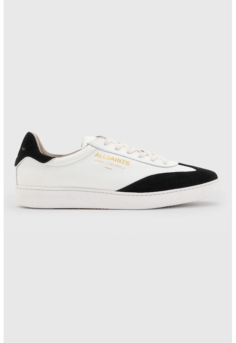 Pantofi sport de piele cu garnituri de piele intoarsa Thelma - Alb/Negru