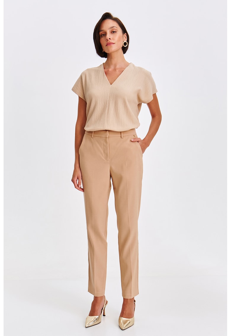 Pantaloni lungi cu model uni - Maro nisip