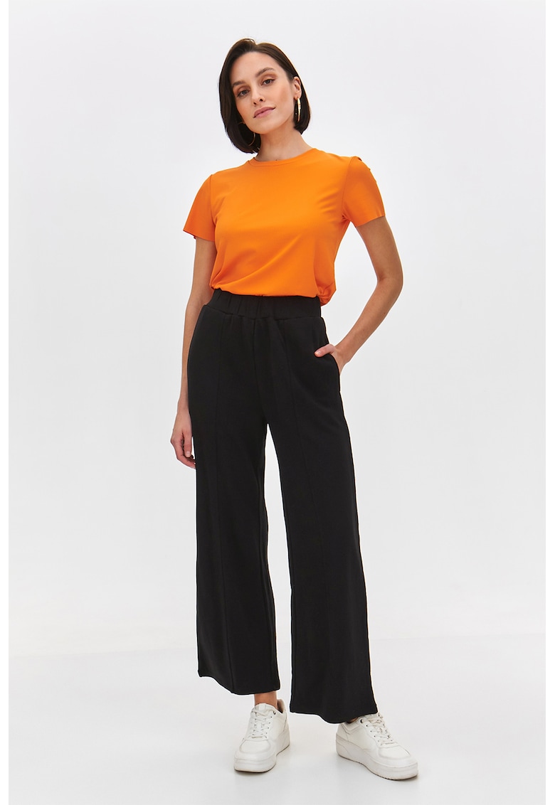 Top Secred - Pantaloni cu croiala ampla si talie inalta - Negru