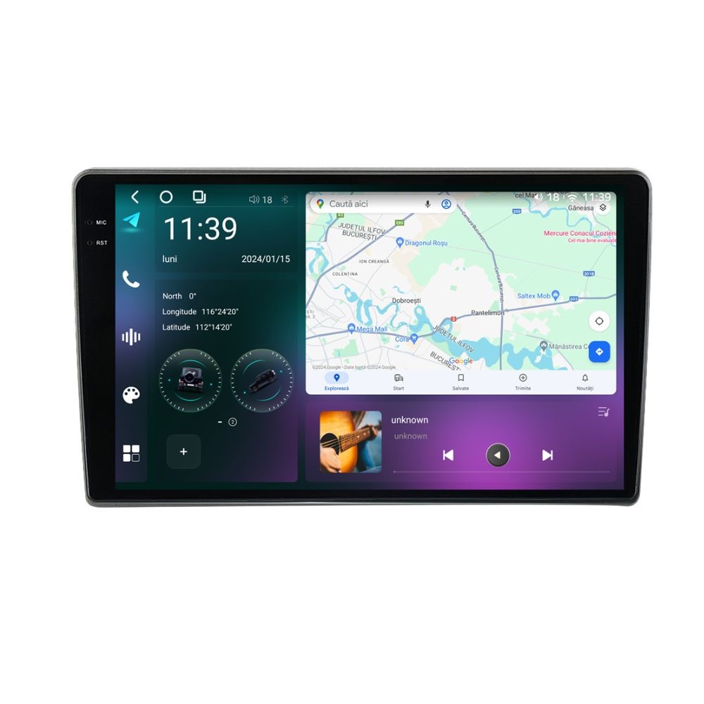 Navigatie dedicata cu Android Nissan Pathfinder III R51 2010 - 2014 cu navigatie originala, 12GB RAM, Radio GPS Dual Zone, Display 2K QLED 9.5" Touchscreen, Internet Wi-Fi si slot SIM 4G, Bluetooth, MirrorLink, USB