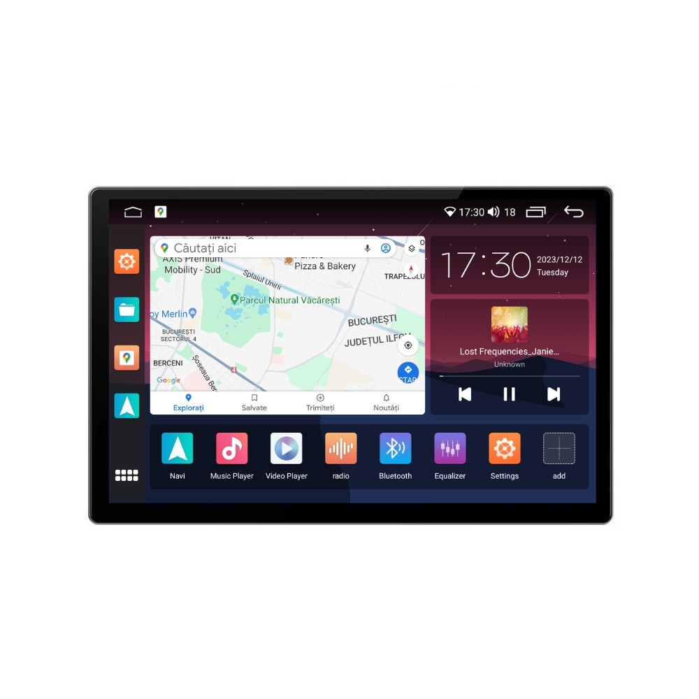 Navigatie dedicata cu Android Nissan Navara D40 2010 - 2014 cu navigatie originala, 8GB RAM, Radio GPS Dual Zone, Display 2K QLED 13" Touchscreen, Internet Wi-Fi si slot SIM 4G, Bluetooth, MirrorLink, USB