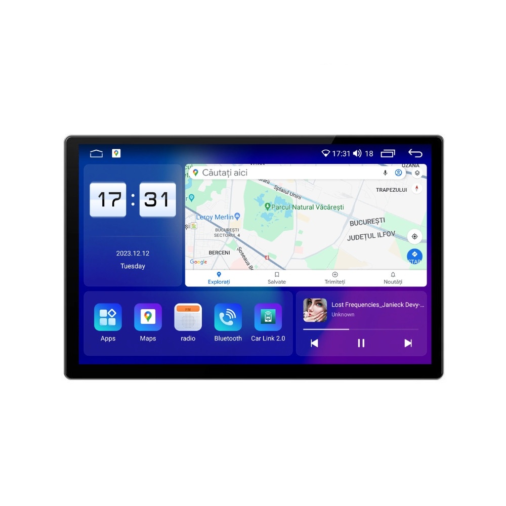Navigatie dedicata cu Android Nissan Navara D40 2010 - 2014 cu navigatie originala, 4GB RAM, Radio GPS Dual Zone, Display 2K QLED 13" Touchscreen, Internet Wi-Fi si slot SIM 4G, Bluetooth, MirrorLink, USB