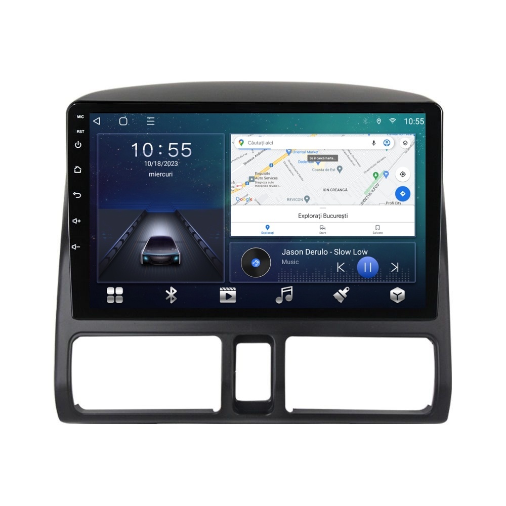 Navigatie dedicata cu Android Honda CR-V II 2001 - 2006, 2GB RAM, Radio GPS Dual Zone, Display HD QLED 9" Touchscreen, Internet Wi-Fi si slot SIM 4G, Bluetooth, MirrorLink, USB