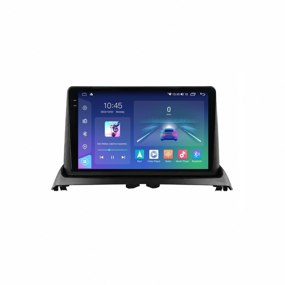 Navigatie dedicata cu Android Renault Clio II 1998 - 2005, 4GB RAM, Radio GPS Dual Zone, Display 2K QLED 9.5" Touchscreen, Internet Wi-Fi si slot SIM 4G, Bluetooth, MirrorLink, USB