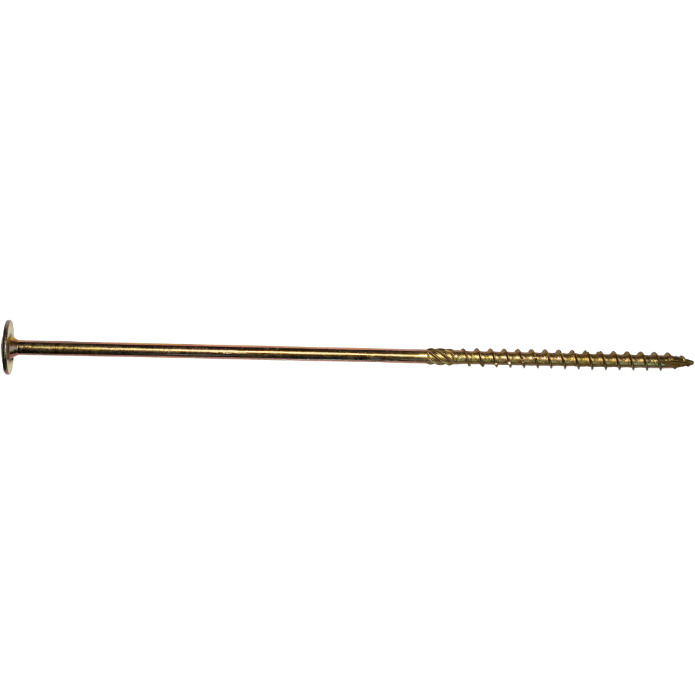 Surub dulgherie cap plat, otel zincat galben, TX40, 8 x 360 mm