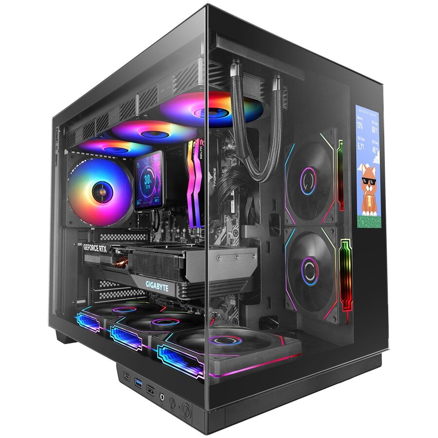 Carcasa Mars Gaming MCMIRAGE Midi Tower Negru