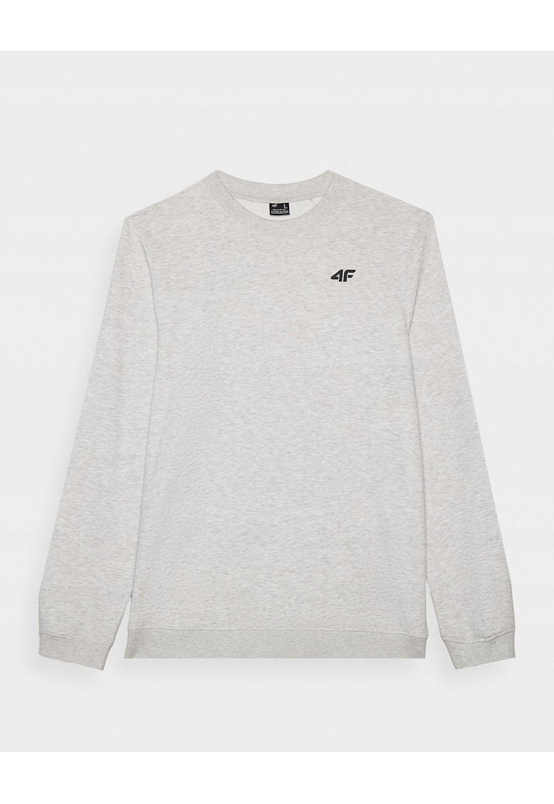 Hanorac Barbati  French Terry Gri Deschis - 80% Bumbac - Sportstyle - Regular - Fara Gluga - Elastic - Marimi S-XXL