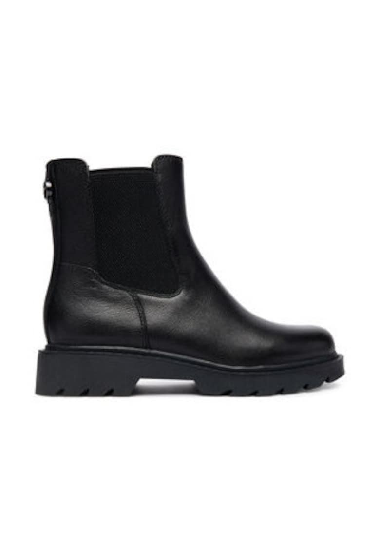 Botine dama -  din piele naturala - negru -
