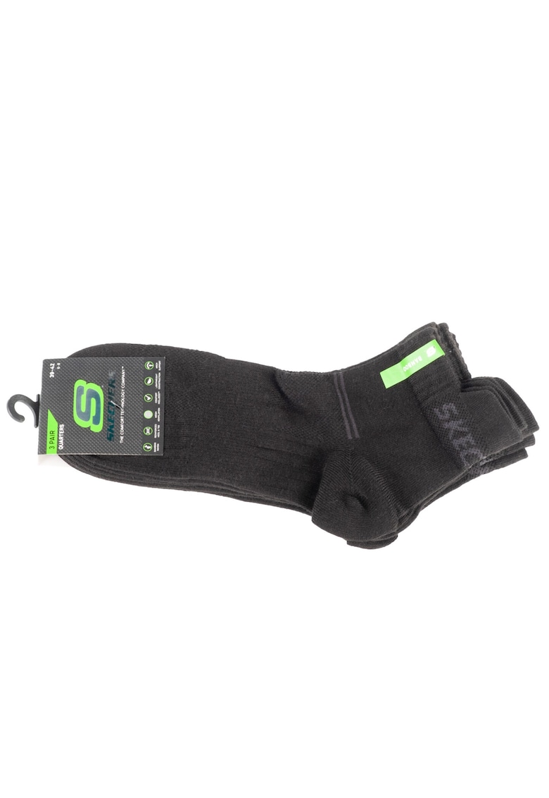 Set sosete -  3PPK Bamboo Mesh Quarter Socks SK42056-9999 - Negru - 3 buc - Negru