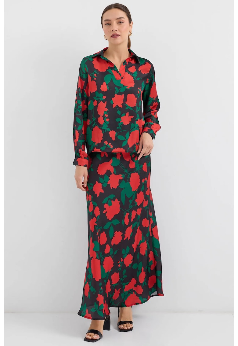 Set doua piese - HiCCUP - maneca lunga - imprimeu floral - textil