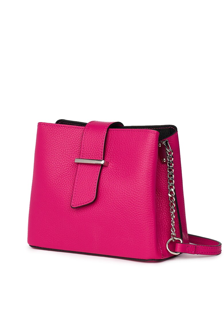Mini poseta dama din piele Avery - Fucsia
