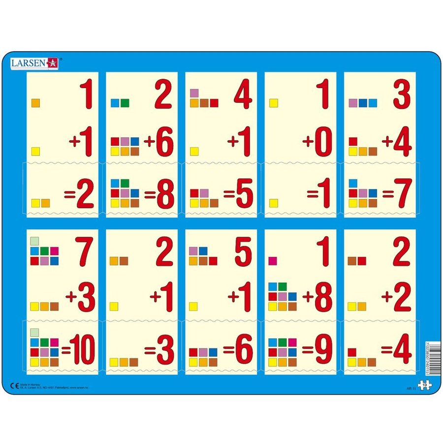 Puzzle Adunarea 1 - 10A, 10 Piese Larsen LRAR11