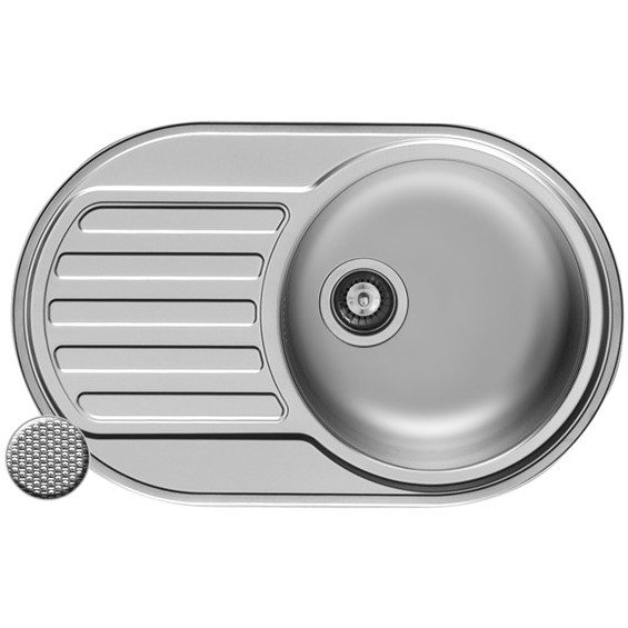 Chiuveta de bucatarie Inox SR MINI 76,5x48 1B 1D DR LN