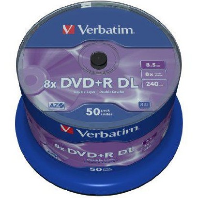 DVD+R Dual Layer Verbatim 50 bucati, 8x, 8.5GB