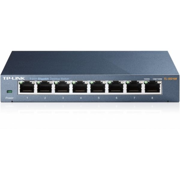 Switch TL-SG108, 8 porturi, 10/100/1000 Mbps