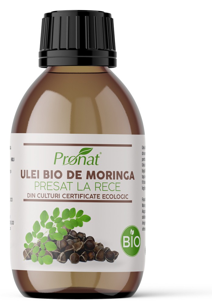Ulei bio din seminte de moringa presat la rece, 100ml Pronat