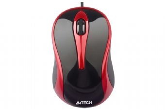 Mouse USB A4TECH V-Track Padless, Black/Red (N-350-2)