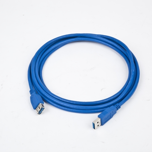 Cablu de date prelungitor USB3.0 A tata la USB A mama, conectori auriti, lungime cablu: 1.8m, bulk, Albastru, GEMBIRD (CCP-USB3-AMAF-6)