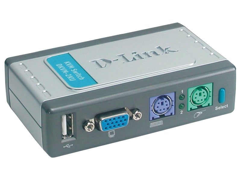 Switch KVM 2 porturi, PS/2 + USB2.0, cabluri incluse, D-Link (DKVM-2KU)