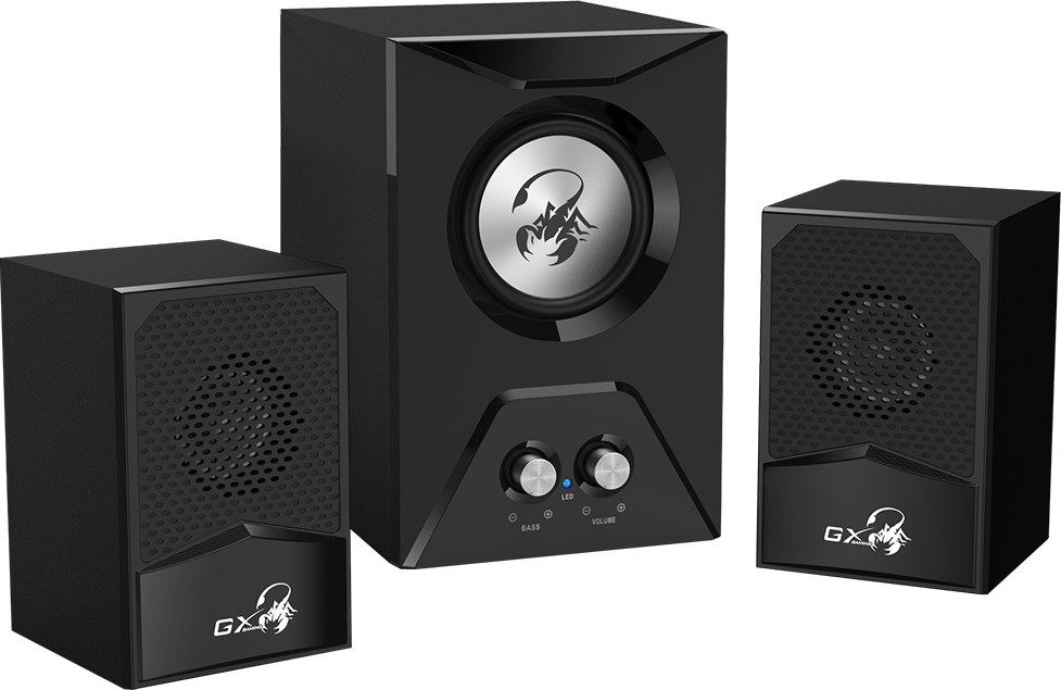 BOXE 2.1 GENIUS 'SW-G2.1 500', RMS: 3.5Wx2 + 8Wx1, black '31730003401' (include timbru verde 1 lei)