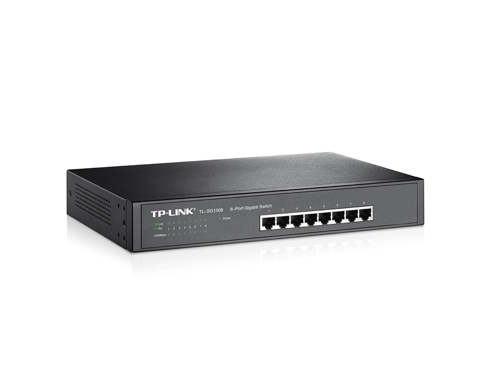 SWITCH TP-LINK, model: TL-SG1008D, PORTURI: 8 x RJ-45 10/100/1000