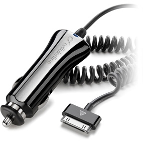 Alimentator auto iPhone, cablu spiralat, Black (CBRIPHONE1)