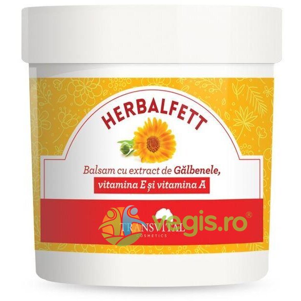HERBALFETT Balsam cu Extract de Galbenele, Vitamina E si Vitamina A 250ml