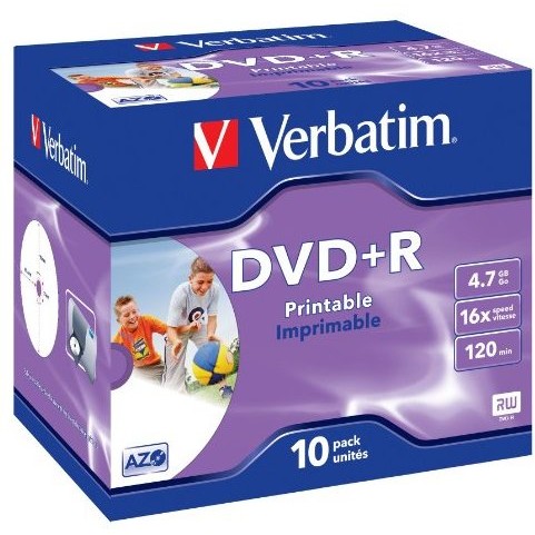 DVD+R imprimabile Verbatim 10 buc, 16x, 4.7GB