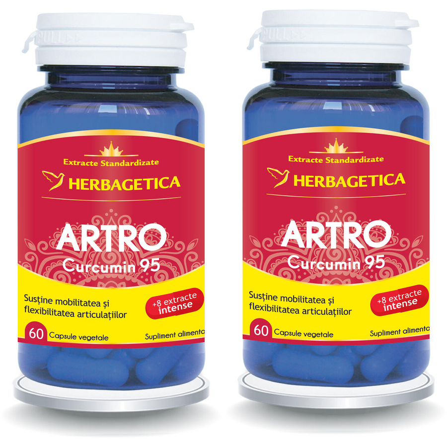 Pachet Artro Curcumin 95 60cps+60cps (50% reducere la al doilea produs)